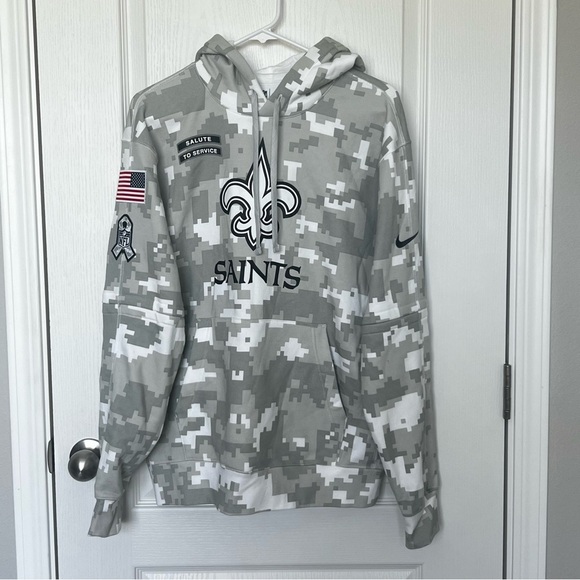 Nike New Orleans Saints Salute to Service Hoodie Sweatshirt Mens Size Medium - Picture 6 of 10